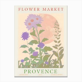 Flower Market Provence Canvas Print