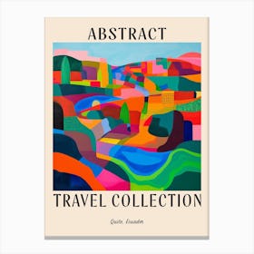 Abstract Travel Collection Poster Quito Ecuador 2 Canvas Print