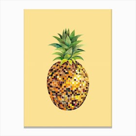 Disco Ball Pineapple Canvas Print