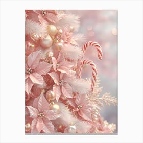 Pink Christmas Tree Canvas Print