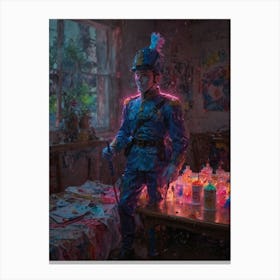 Soldier In A Room Canvas Print