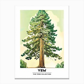 Yew Tree Storybook Illustration 2 Poster Canvas Print