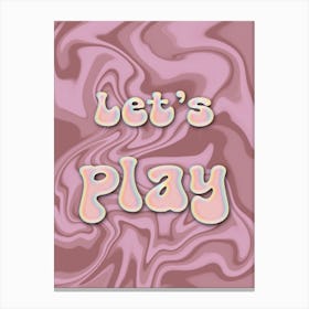 Groovy let’s play with rippled background pink Toile