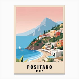 Summer In Positano Low Poly (17) Canvas Print