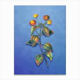 Vintage Tickberry Botanical Art on Blue Perennial n.1456 Canvas Print