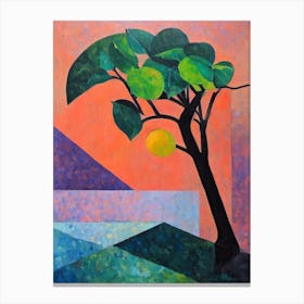 Orange Tree Cubist Canvas Print