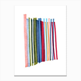 Abstract Rainbow Stripe Canvas Print