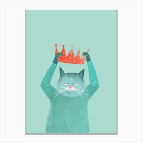 Cat With A Crown Canvas Print