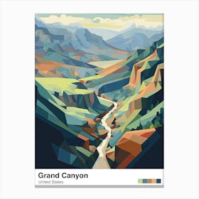 Grand Canyon   Geometric Vector Illustration 1 Poster Canvas Print