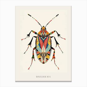 Colourful Insect Illustration Boxelder Bug 3 Poster Canvas Print