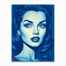 Pop Blue Washed Women Canvas Print