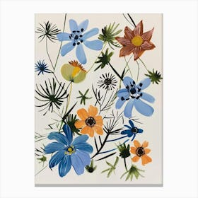 Painted Florals Nigella 1 Canvas Print
