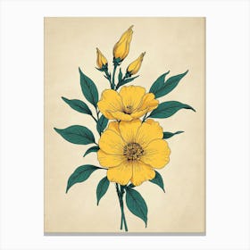 Yellow Roses Canvas Print