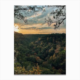 Sunset At The Canyon Canvas Print