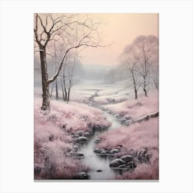 Dreamy Winter Painting Northumberland National Park United Kingdom 1 Canvas Print