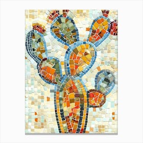 Mosaic Cactus 1 Canvas Print