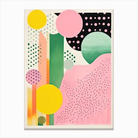 Abstract Landscape Risograph Style 8 Canvas Print