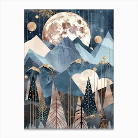 Moonlight In The Mountains 12 Canvas Print