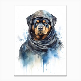 Rottweiler Dog As A Jedi 1 Canvas Print