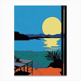 Minimal Design Style Of Ibiza, Spain 1 Canvas Print