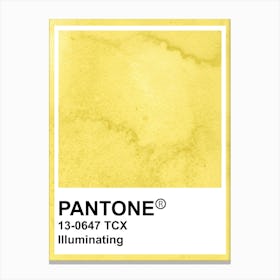 Pantone Illuminating Yellow Canvas Print