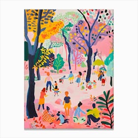 Matisse Inspired, Park, Fauvism Style Canvas Print