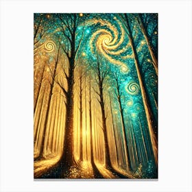 Starry Forest Canvas Print