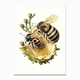 Colony Bees 2 Vintage Canvas Print