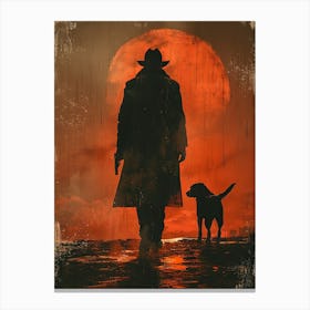 Man And His Dog Canvas Print
