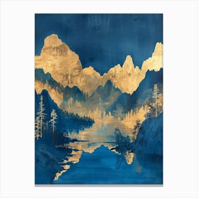 'Gold And Blue' Canvas Print