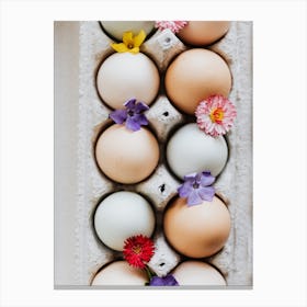 Eggs And Flowers Canvas Print