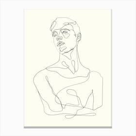 Single Line Drawing Monoline Hand Drawing Aesthetic Illustration Canvas Print