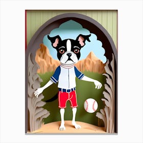 Boston Terrier-Reimagined 71 Canvas Print