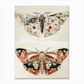 Shimmering Butterflies William Morris Style 9 Canvas Print