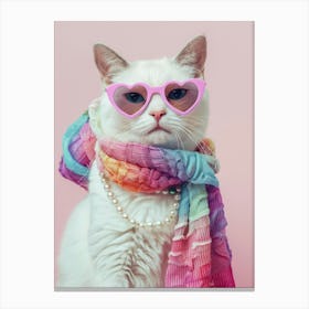 Cat In Sunglasses 17 Canvas Print