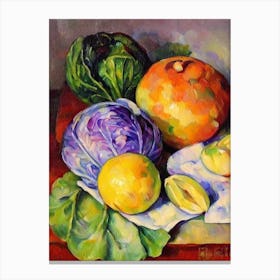 Cabbage 2 Cezanne Style vegetable Canvas Print