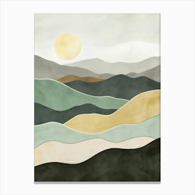 Mountains Soft Colors Canvas Print