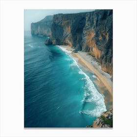 Cliffs And Beach Canvas Print