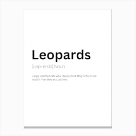 Leopards Definition Meaning 1 Canvas Print