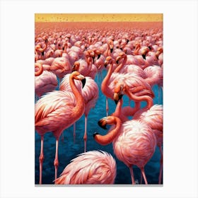 Pink Flamingos Canvas Print