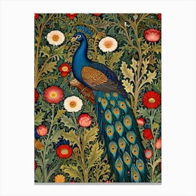 William Morris Peacock 3 Canvas Print