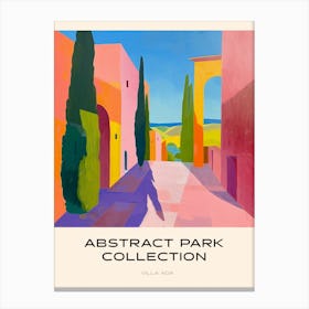 Abstract Park Collection Poster Villa Ada Rome 3 Canvas Print