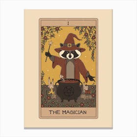 The Magician   Raccoons Tarot Canvas Print