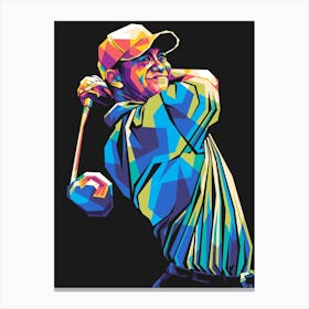 Tiger Woods Wpap Canvas Print