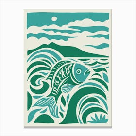 Leaping Fish Canvas Print