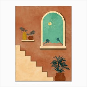 boho Stairway To Heaven Canvas Print