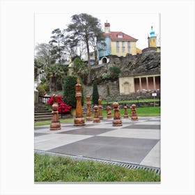 Giant Chess Set In The Park portmerion Canvas Print
