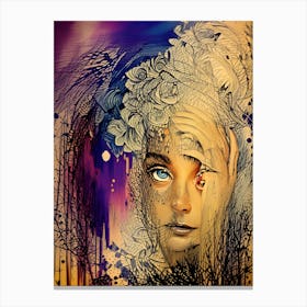 Girl With Blue Eyes Canvas Print