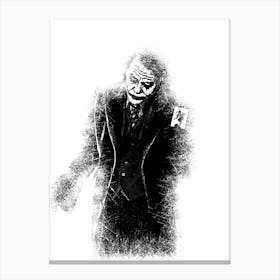 Joker Pencil Portrait Canvas Print