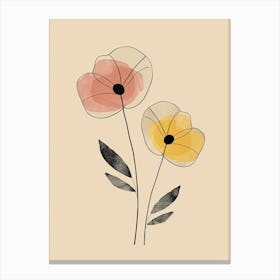 Antigua Flower Market Boho Minimalist Style Canvas Print